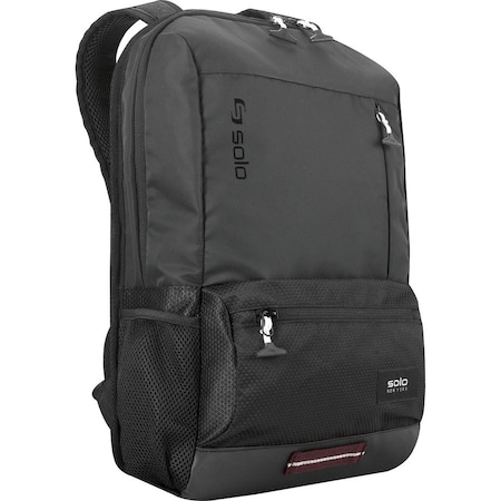 Solo Backpack, Padded, f/ 15.6" Laptop, 17-1/2"x12"x5-1/2", BK USLVAR7014